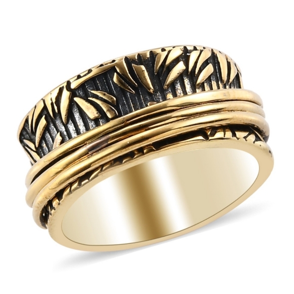 UNISEX 14K YELLOW GOLD OVER COPPER SPINNER RING - Picture 2 of 3